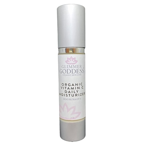 GLIMMER GODDESS Organic Moisturizing Face Cream with Vitamin C and Sea Buckthorn, 2 oz - Summer Formula