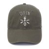 FANNOO Baseball Cap-Queen Bee Flock Printing Washed Cotton Adjustable Twill Low Profile Plain Unisex Denim Hats