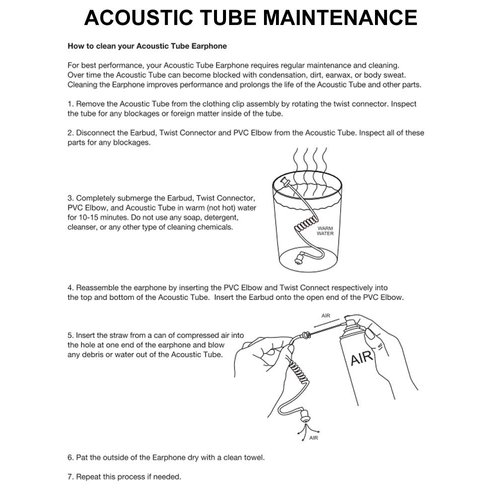 Valley Enterprises Two-Way Radio Coil Tube w/Earbuds Replacement Kit - Medium Silicone Earmold Earbuds One Pair (Left/Right), Flesh and Clear Silicone Earbuds, Clear Colored Coil Tube with Connectors