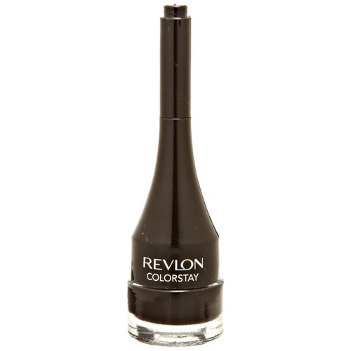Revlon Crème Gel Eyeliner Crème, ColorStay Eye Makeup, Waterproof, Smudgeproof, Longwearing with Precision Brush Applicator, 001 Black, 0.01 Oz