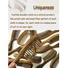 Yuutbiu Wide Tooth Comb for Curly Hair, Wooden Hair Comb with Handle, Green Sandalwood Detangling Comb