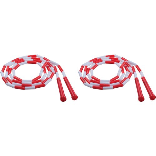 Champion Sports : Segmented Plastic Jump Rope, 7-ft, Red/White -:- Sold as 2 Packs of - 1 - / - Total of 2 Each