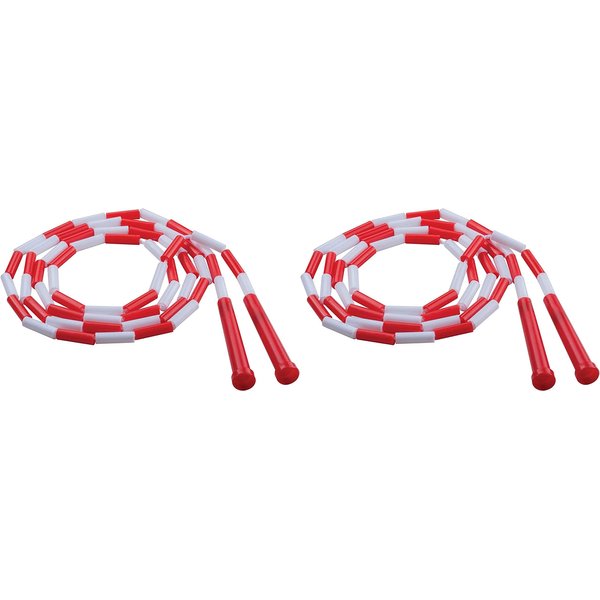 Champion Sports : Segmented Plastic Jump Rope, 7-ft, Red/White -:- Sold as 2 Packs of - 1 - / - Total of 2 Each