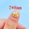 Bee Nail Charms 50PCS - 3D Resin Nail Decorations Flatback Kwaii Cute Nail Charms for Acrylic Nails