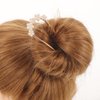 NOLITOY French Hair Pins, Pearl Hair Fork Sticks Metal U Shaped Hairpins for Women Girls Buns Hair Accessories