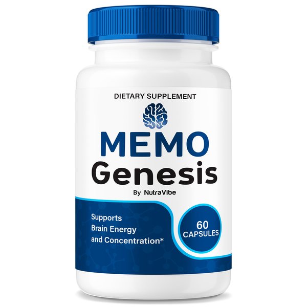 MemoGenesis – Daily Support Formula with a Natural Blend to Help Maintain Clarity, Focus & Everyday Alertness | Easy-to-Swallow Memo Genesis Pills for Everyday Use (60 Capsules)