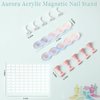 ANGNYA Nail Stand for Press on, Aurora Nail Holder for Painting Nails Fake Nail Display Stand Nail Holder Practice Stands with with 200 Pcs Adhesive Putty for Nail Art Display Home & Salon Use