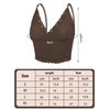4 Pcs Women's Sleeveless Cami Crop Top Camisole Lace Trim V Neck Spaghetti Strap Tank Tops for Women Girl Ribbed Rave Clothes (Black, White, Light Gray and Coffee, Small)