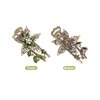 LALAFINA Vintage Flower Hair Barrettes Rhinestone Hair Clips Crystal Hair Barrettes French Hair Clip Retro Hairpin Hair Accessories for Women, Green