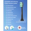 Toothbrush Replacement Brush Heads for Philips Sonicare, Electric Sonic Tooth Refill Head 4100 C1 C2 G2 Plaque Control, 10 Pack, Black