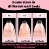 SINOKAME 600pcs Extra Short Almond Nail Tips, Improved Pre-etched XS Small Almond Full Cover Fake Nails for Tiny Small Petite &Average Nail Beds, Clear Gel Press on Nails Short for Nail Extensions
