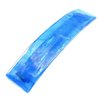 Stained Glass Barrette - 3.5" 90mm - Sky Blue Turquoise Aquamarine with White Striped Streaks of Cloudy Swirl Streaky Mix Transparent Slide Clip Hair Accessories Beach Sea Aqua Waves Summer