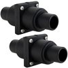 Five Oceans 1-1 1/2-Inch Check Valve, Boat Bilge Pump Non-Return Check Valve, Marine In-Line One Way Stepped Connection - 2-Pack - FO4142-M2