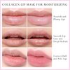 FREEORR 2Pc Jelly Lip Mask Overnight,Fruity Peach Lip Sleeping Mask Day Night Repair Kawaii Lip Balm Hydrate Plump Dry Lip Scrubs Exfoliator,Lip Care Lip Moisturizer with Collagen-Peach