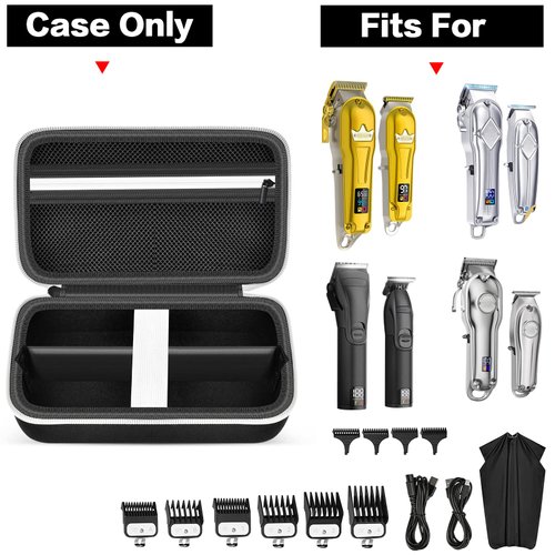Case Compatible with Ufree/for AngFan/for Suprent/for GLAKER/for Romanda Professional Hair Clippers, Beard Trimmer Grooming Storage Holder for Cordless Barber & Trimmers Set (Box Only)
