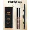 2Pcs Peel Off Tattoo Eyebrow Gel Set- Light Brown Eyebrow Tattoo Peel Off Tinted Brow Gel, Last Up to 3 Days, Waterproof Eyebrow Tattoos Gel, Peeling Eye Brow Makeup Gel with Brow Stencils & Razor-02