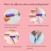 BITNBITH 100pcs Small Nail Sanding Bands for Nail Drill, 3.1mm Mini Nail Sanding Mandrel Bits 180 Grit Fine Nail File Drill Bits for Acrylic Nails Gel Manicure Pedicure Nail Prep Salon Supplies,Purple