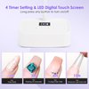 LED Mini UV Nail Lamp with Auto Sensor, Gel Nail Quick Dry Gooseneck UV Light for Nails, 27W Rechargeable Flash Cure Lamp 360° Adjustable Nail Dryer with 2 Timers, Home DIY and Salon Nail Decoration