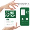 BUPY Acne Patch for Face, Pimple Patch, Tea Tree Oil Hydrocolloid Patch, 72 Counts Spot Stickers for Face, 2 Size (8mm + 12mm)