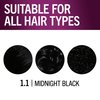 Schwarzkopf Keratin Color Permanent Hair Color, 1.1 Midnight Black, 1 Application - Salon Inspired Permanent Hair Dye, for up to 80% Less Breakage vs Untreated Hair and up to 100% Gray Coverage