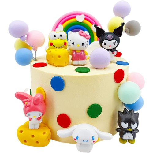 6 Pack Cute Lovely Characters Figurines for Kids Birthday Party Supplies Anime Theme Party Decoration Supplies,Gift for Anime Fans or Friends