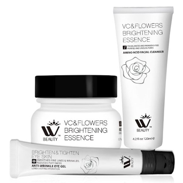 WBM Skin Care Essentials to Clean, Treat and Hydrate with Daily Oil Free Facial Cleanser (4.2 fl oz), Rapid Recovery Eye Gel (2.5 fl oz), Moisturizes with Hydration Night Cream- (1.7 oz)