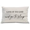 Knibeo Give It to God and Go to Sleep, Decorative Pillows Cover for Bed, Throw Pillows Cover for Bed, 12x20 Inch Pillow Case, Decorative Bed Pillows Cover for Bedroom(12x20, Cream-Coloured)