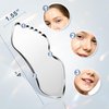 MoHern 2 Pcs Stainless Steel Gua Sha Tool, Gua Sha Facial Tools for Acupuncture, Durable GuaSha Tool for Jawline Sculpting, Face Massager, Puffiness Reducing, Skin-Care Gift