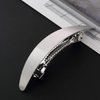 Set of 2 Simple French Hair Barrettes Spring Hair Clip Women Metal Gold and Silver Hairpins Hair Jewelry (Oval)