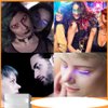 ZCLYHT LED Luminous Eyelash Lamp, Flashing Fake Eyelash Night Lights, False Eyelashes Non Grafting Halloween 6 Colors to Choose From (1 Pair White)