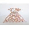 Pink white clear marbled hair claw clip medium fine hair