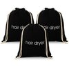 ERKXD 3 | 6 | 8 Pack Hair Dryer Bags Drawstring Bag Container Hairdryer Bag for travel bathroom (3 PCS, Black)