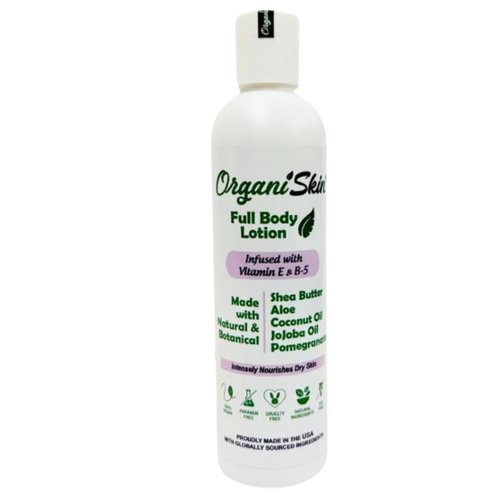 OrganiSkin Skin Moisturizer- Moisturizer for Dry and Rough Skin, Sensitive Skin Safe, Vanilla Scent, Vitamin E and B5, Shea and Jojoba Oil
