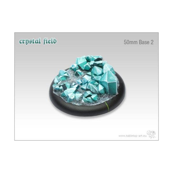 Tabletop Art 50mm Round Base w/Lip #2 - Crystal Field