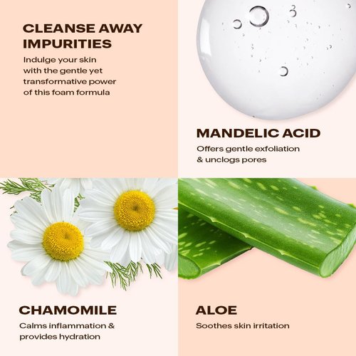 MAKARI Renewal Glow Cleansing Foam | Dermatologist-Recommended Face Wash for Women with Mandelic Acid, Chamomile & Aloe | Rejuvenating Facial Cleanser | Paraben & Sulfate-Free Skin Care, 150ml/5oz