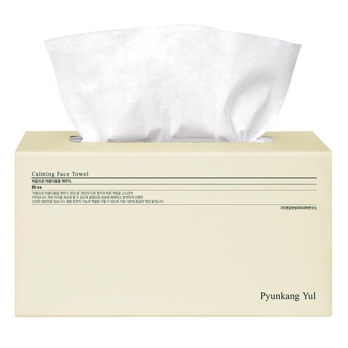 PYUNKANG YUL Calming Face Towel - 80 Sheets - Made in Korea - Soothing and Hydrating Face Towel for Face and Skin Care - For All Skin Types