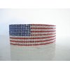 Generic American flag red white and blue crystal hair clip barrette