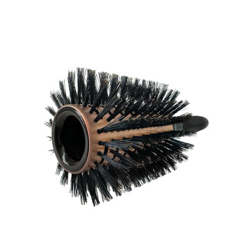 Phillips Brush Luxe Tourmaline Monster Vent 3 Professional Hair Brush (4” Diameter Barrel) - Vented Hairbrush Nylon Reinforced Boar Hair Bristles, Sleek Copper & Black Color