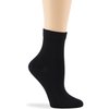 7BIGSTARS KINGDOM Women's Viscose From Bamboo Diabetic Ankle Socks, Non-Binding Loose Fit - 4 Pack Medium - Solid Lightweght - Sock Size 9-11 Shoe Size 5-9 M Black