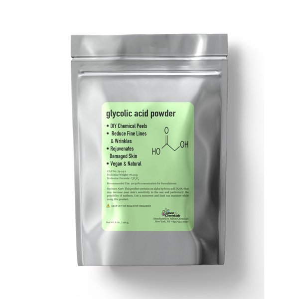 Glycolic Acid Powder DIY Glycolic Crystal Powder is 99% Pure, DIY (8 Oz/226 Grams) for Glycolic Acid Face Wash, Peel and Glycolic Acid Lotion by Talsen Chemicals