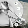 SANTUO Stainless Steel Teaspoon Set,12 Piece 6.7" Spoons Silverware,Dessert Spoons,Mirror Finish & Dishwasher Safe