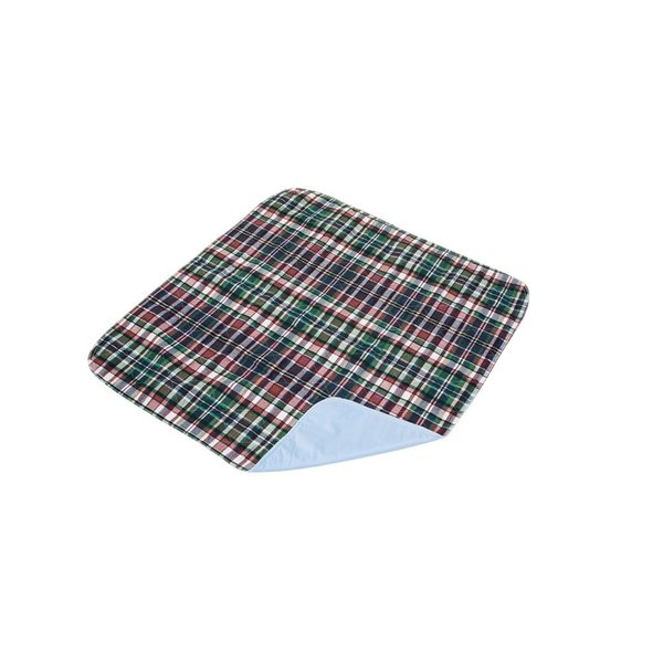 Essential Medical Supply Quik-Sorb 34" x 36" Plaid Quilted Reusable Underpad