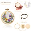 Mini Embroidery Hoop Wooden Mini Crossing Stitch Hoop Mini Ring Embroidery Circle for DIY Pendant Crafts, Round, Oval Vertical, Oval Horizontal (16 Sets)
