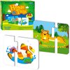 48 Animal Matching Puzzles with Error-Correction Mechanism Pre-Primer in 2 Pieces, Perfect for Preschool Learning (24 Blocks Double Sided)