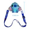 Kawaii Stitch Crossbody Bag with Adjustable Shoulder Strap, Handbag with Zipper Cute Anime Stitch Coin Wallet Purse Shoulder Bag Coin Pouch Accessories Money Bag for Students Teens Girls Boys -Blue