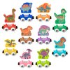 ORBRIUM Play and Pack Dinosaur Wooden Train Set Learning Number, Shapes, Colors, Counting, Game Board Bag for Wooden Railway, Number Trains, montesorri Toys, Kids Age 3, 4, 5, 6