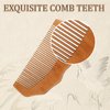 Small Wooden Comb, 2 Pack Natural Peach Wood Comb Anti-Static Comb Close Tooth Comb Mini Travel Combs Pocket Sized Fine Tooth Detangling Hair Comb for Women, Beard Comb for Men, Polished Surface