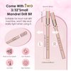 [Upgrade]Depvko 120pcs Small Sanding Bands for Nail Drills with 2pcs 3.1MM Mandrel Nail Drill Bits, 180 Fine Grit Nail File Sanding Bands for Acrylic Nails Tech Gel Manicures and Pedicure, Pink