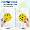 Math Fact Fidget Spinner, Cool Math Games, Adult Fidget Toys, Fidget Spinner Pack, Fidget Spinners for Kids, Fidget Learning Game(Multiplication/Division)