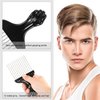 3 Pieces Metal Hair Pick Lift Hair Pick Salon Teasing Back Combs Pink or Black Carbon Comb with Stainless Steel Lift Teasing Combs with Metal Prong Combs for Women (Black)